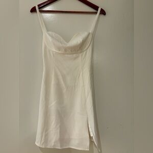 Princess Polly Cream Satin Dress